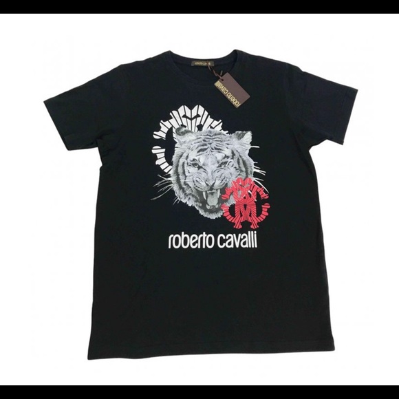 Authentic Roberto Cavalli logo Tee large size